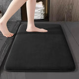 AquaVelours Super Absorbent Bath Mat – Ultra-Soft Coral Velvet, Non-Slip & Quick-Dry Comfort Rug