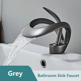CascadePure Basin Mixer – White Waterfall Bathroom Faucet | Modern Hot & Cold Sink Tap