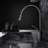 Roselle Pivot Basin Mixer Tap – Brushed Rose Gold Bathroom Faucet | Swivel Spout Luxury Sink Mixer