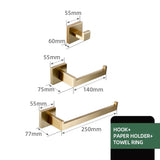 AeroSteel Bathroom Hardware Set – Brushed Stainless Steel Towel Rail & Accessory Collection | Modern Wall-Mounted Bathroom Fixtures