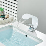 CascadeLine Waterfall Basin Mixer – Luxury Brass Bathroom Faucet | Modern Single Lever Sink Tap