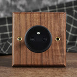 Maison Voltier Walnut Toggle Switch – Vintage Brass Wall Switch with USB Option | Luxury Retro Electrical Hardware