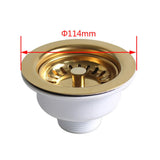 AurumFlow Gold Sink Basket Strainer – Luxury Stainless Steel Drain Stopper | Universal Kitchen & Bathroom Waste Filter