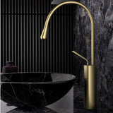Roselle Pivot Basin Mixer Tap – Brushed Rose Gold Bathroom Faucet | Swivel Spout Luxury Sink Mixer