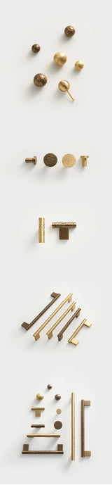 Aurevon Hammered Brass Cabinet Handle – Luxury Furniture Pull | Matte Gold & Antique Bronze Hardware