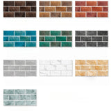 Arqevia RetroBrick Peel & Stick Wall Tiles – 6-Piece Vintage Brick Effect Splashback Panels | Waterproof Self-Adhesive Industrial Wall Décor (300 × 150 mm)