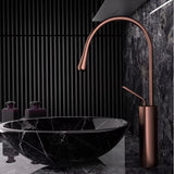 Roselle Pivot Basin Mixer Tap – Brushed Rose Gold Bathroom Faucet | Swivel Spout Luxury Sink Mixer