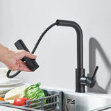 CascadeFlow Pull-Down Kitchen Mixer – 360° Swivel Stainless Steel Faucet | Waterfall Spray Sink Tap