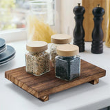 RustiTray Decorative Wooden Tray Stand – Rustic Farmhouse Organizer for Bathroom, Kitchen & Vanity