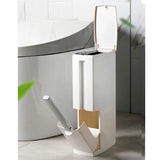 Nuvessa Slim Bathroom Bin – Ultra-Narrow Waste Basket with Lid | Modern Space-Saving Rubbish Bin