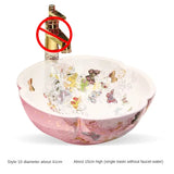 Artevia Hand-Painted Vessel Basin – Artistic Ceramic Countertop Sink | Luxury Designer Bathroom Statement