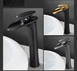 ArcticCascade Basin Mixer – White Waterfall Bathroom Faucet | Contemporary Single Lever Sink Tap