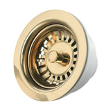 AurumFlow Gold Sink Basket Strainer – Luxury Stainless Steel Drain Stopper | Universal Kitchen & Bathroom Waste Filter