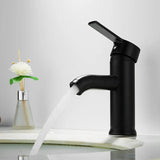 Obsidian Flow Basin Mixer – Matte Black Stainless Steel Bathroom Faucet | Modern Single Lever Sink Tap
