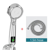 ThermoFlow Smart LED Shower Head – High-Pressure Handheld Shower with Digital Temperature Display | Water-Saving Spa Spray System