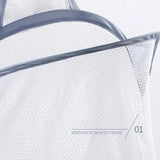 Eloria FlexiStore Foldable Hanging Laundry Basket – Breathable Cotton Mesh Clothes Organiser | Space-Saving Door & Wall-Mounted Laundry Storage Bag