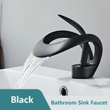 CascadePure Basin Mixer – White Waterfall Bathroom Faucet | Modern Hot & Cold Sink Tap
