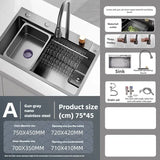 TitanFlow Stainless Steel Kitchen Sink Set – Heavy-Duty Single Bowl Sink | Modern Utility Basin with Faucet & Soap Dispenser