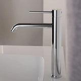 Roséline Tower Basin Mixer Tap – Brushed Rose Gold Bathroom Faucet | Tall Single Lever Vessel Sink Tap