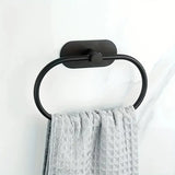 Velaro No-Drill Stainless Steel Bathroom Accessory Set – Self-Adhesive Modern Towel & Robe Holders | Brushed Metal Finish