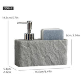 Velora Stone Soap Station – 2-in-1 Soap Dispenser & Sponge Holder for Kitchen & Bathroom Sinks