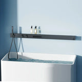 TitanSpa LuxeRail Shower System – Thermostatic Rainfall Shower Set | Gun Grey Wall-Mounted Spa Mixer