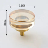 Éclatéra Crystal Cabinet Knob – Champagne Gold Furniture Handle | Luxury Drawer & Wardrobe Hardware