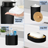 Obsidienne Matte Black Bathroom Set – Modern Vanity Accessories Collection | Luxury Minimalist Bathroom Décor