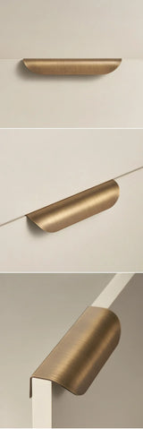 Bellmont Shell Brass Cabinet Handle – Antique Farmhouse Drawer Pull | Vintage Furniture Hardware