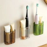 Veloura Wall Toothbrush Organiser – Modern Bathroom Storage Holder | Hygienic Space-Saving Toothbrush Rack
