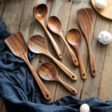 HearthCraft Wooden Utensil Collection – Luxury Cooking Tool Set with Wooden Storage Holder | Eco-Friendly Kitchen Essentials