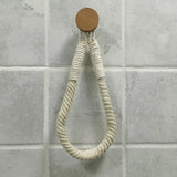 HangEasy Rope Towel & Toilet Paper Holder – Boho-Style, No-Drill Wall-Mount Organizer