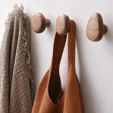Scandinavian Pebble Wood Hooks – Minimalist No-Drill Coat & Door Hangers | Modern Home Organisation