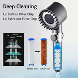 AquaVel PureFlow Filter Shower Head – High-Pressure Handheld Shower with 3 Spray Modes & Advanced Water Filtration