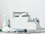 AurumFlex Wall Kitchen Tap – Brushed Gold Swivel Faucet | Premium Space-Saving Cold Water Mixer