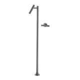 LuxeFlow Floor-Mounted Brass Bath Filler Tap – Tall Designer Freestanding Faucet with Single-Handle Hot & Cold Control | Luxury Bathroom Statement Fixture