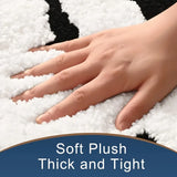 Monochréa Designer Bath Mat – Non-Slip Absorbent Bathroom Rug | Modern Black & White Floor Décor