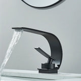 CascadeLine Waterfall Basin Mixer – Luxury Brass Bathroom Faucet | Modern Single Lever Sink Tap