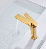 Veloura Luxe Basin Mixer Tap – Contemporary Brass Bathroom Faucet | Premium Hot & Cold Single Lever Design