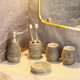 Hanaéri Ceramic Bathroom Accessories Set – Japanese-Inspired Luxury Vanity Collection | Vintage Spa Bathroom Décor