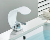 CascadeLine Waterfall Basin Mixer – Luxury Brass Bathroom Faucet | Modern Single Lever Sink Tap