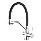 PureStream 3-Way Kitchen Mixer Tap – Filtered Water Faucet | 360° Swivel Hot & Cold Sink Mixer