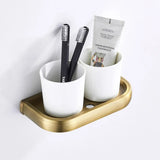 ImperialCraft Antique Brass Bathroom Hardware Set – 5-Piece Vintage Wall-Mounted Bathroom Accessory Collection