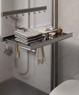 AeroFold Wall Storage Rack – Foldable Aluminium Coat & Towel Organiser | Modern Space-Saving Wall Hook