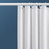 Veloura WaffleSpa Shower Curtain – Waterproof Textured Bathroom Curtain with Mold-Resistant Finish | Luxury Hotel-Style Bathroom Upgrade
