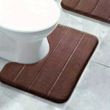 Veloura U-Shape Bathroom Mat – Ultra-Soft Non-Slip Toilet Rug | Quick-Dry Microfibre Comfort
