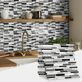 MarbleVogue Peel & Stick Tiles – Black & White Marble Wall Decals | Waterproof PVC Home Upgrade Stickers