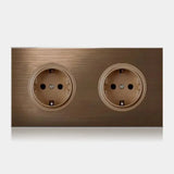 VeronaVolt Vintage Wall Switch & Socket – Coffee Bronze Electrical Outlet | Retro LED Power Plate