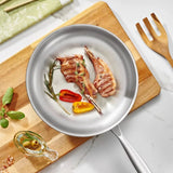PureHeat 304 Stainless Steel Skillet – Professional Non-Coated Frying Pan | Induction & Gas Cookware