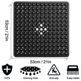 AquaGrip Non-Slip Shower Mat – Quick-Drain PVC Bath Safety Mat | Secure Suction Grip Design